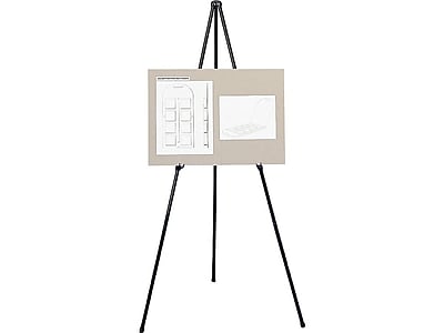 Alt View 2. Quartet - Instant Easel Display Easel, 63" Aluminum - Black.