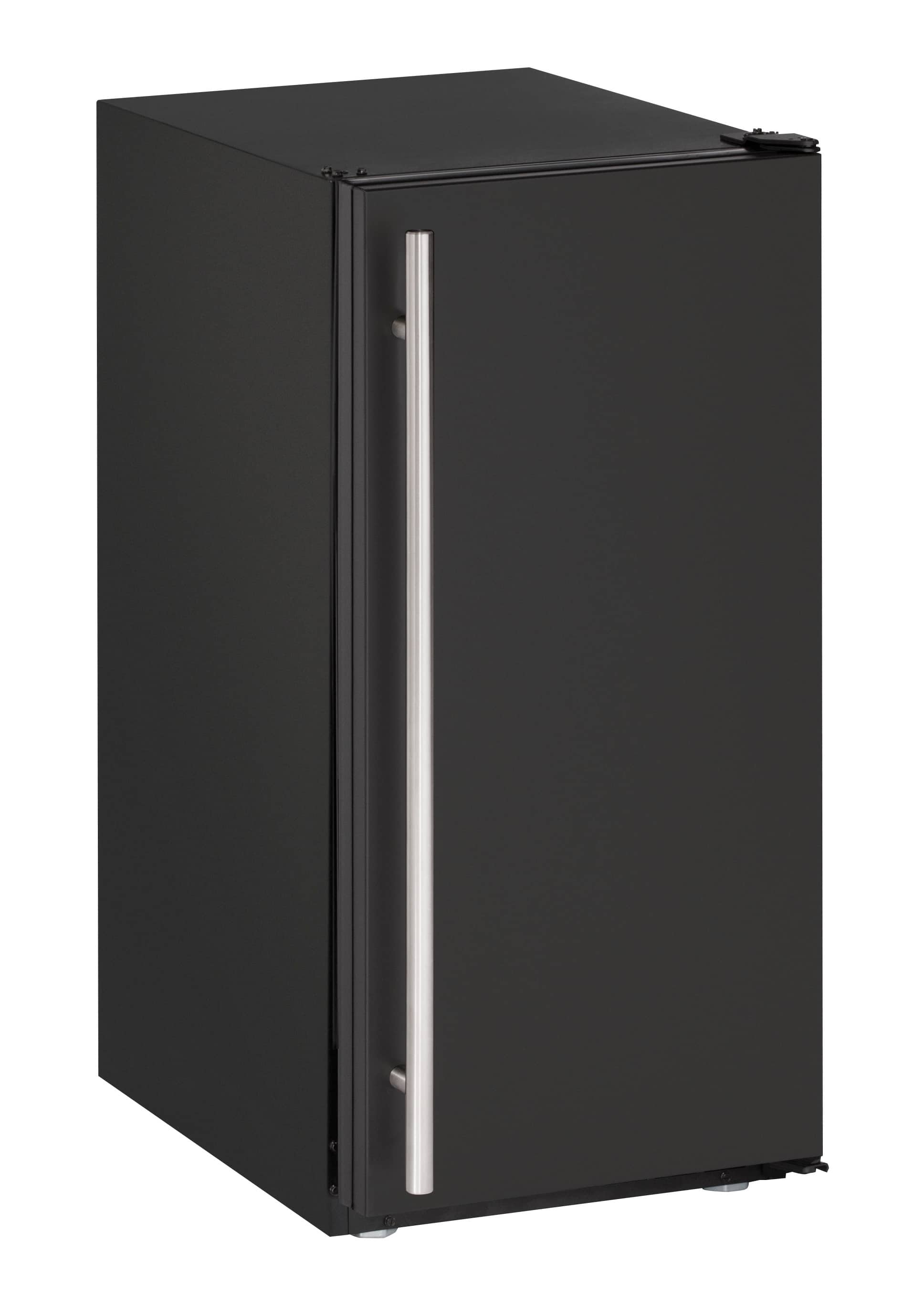 Angle. U-Line - 15" 25-lb Crescent Ice Maker - Black.