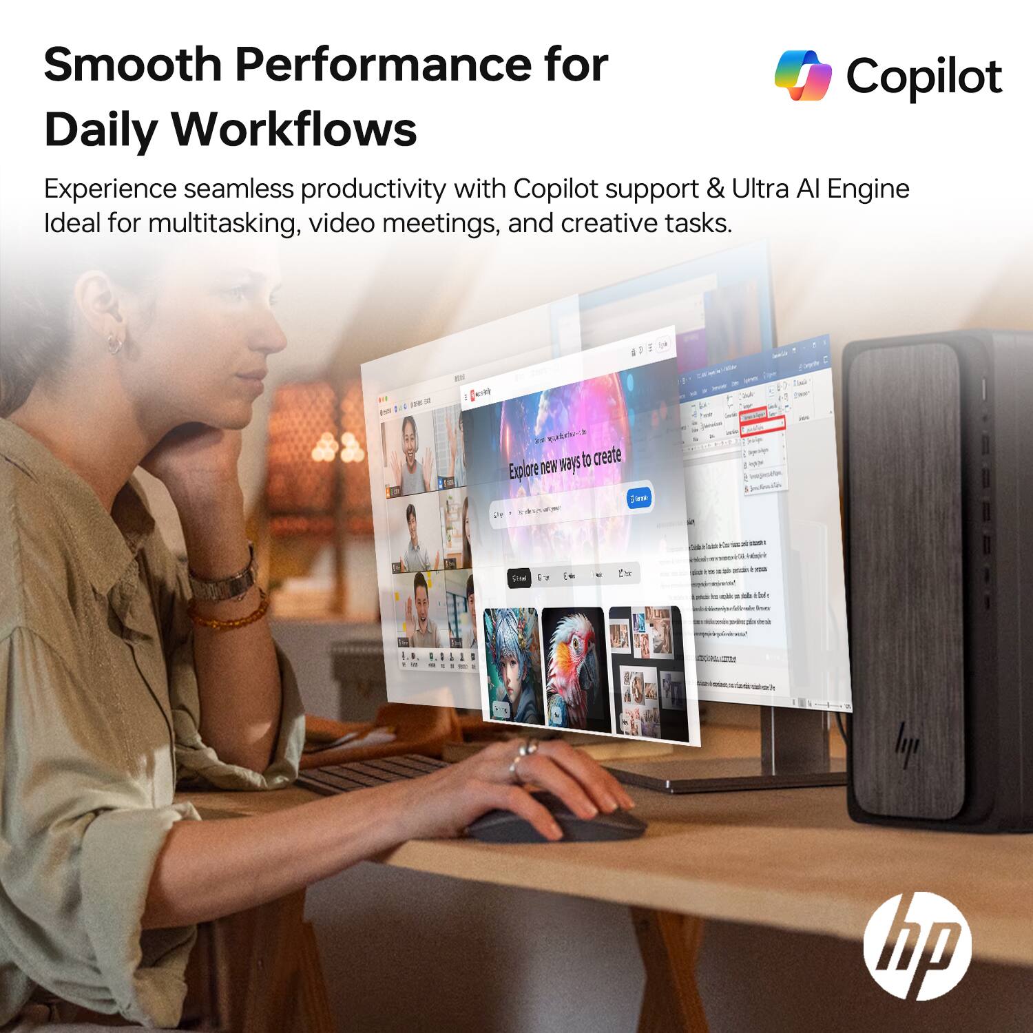 Smooth Performance for Daily Workflows

Experience seamless productivity with Copilot support & Ultra AI Engine. Ideal for multitasking, video meetings, and creative tasks.
