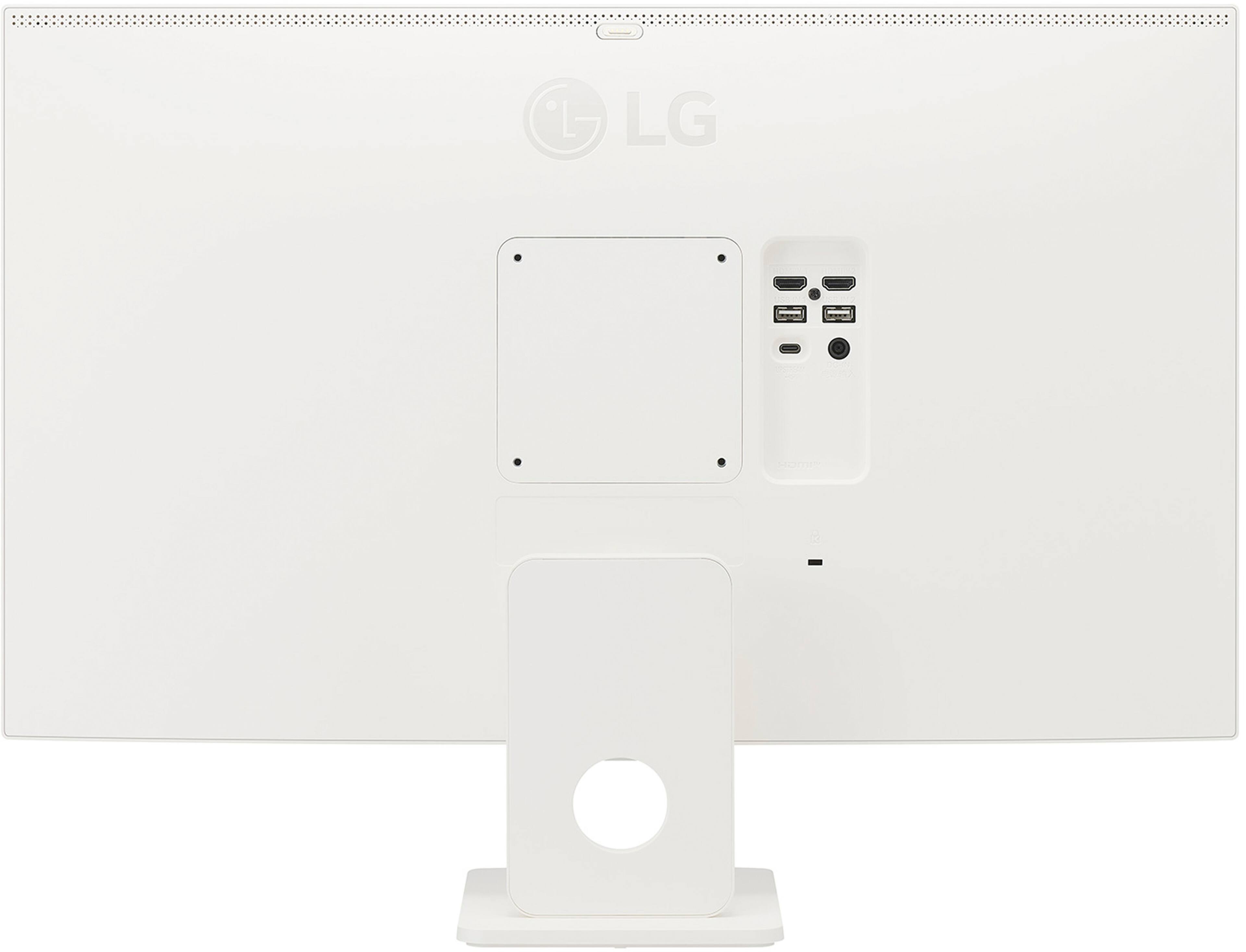 Alt View 4. LG - 27" IPS UHD 60Hz 5ms Smart Monitor with HDR10 (HDMI, USB-C) - White.