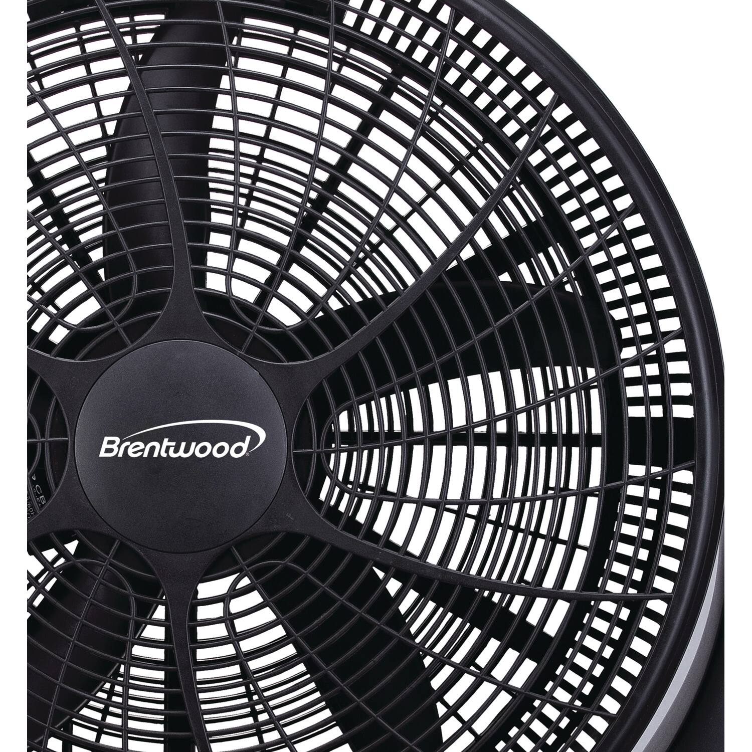 Alt View 1. Brentwood - Brentwood Kool Zone F-20bkr F-20bkr 20-in. 3-speed High-velocity Air-circulator Floor Fan, Black - black.