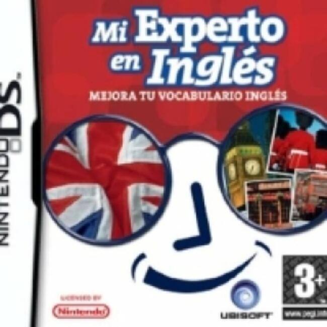 Sure, here is the corrected and grouped text from the image:

---

**Nintendo DS**

**Mi Experto en Inglés**

**MEJORA TU VOCABULARIO INGLÉS**

**3+**

**Ubisoft**

**Nintendo**

---

This text is from the cover of a Nintendo DS game designed to improve English vocabulary.