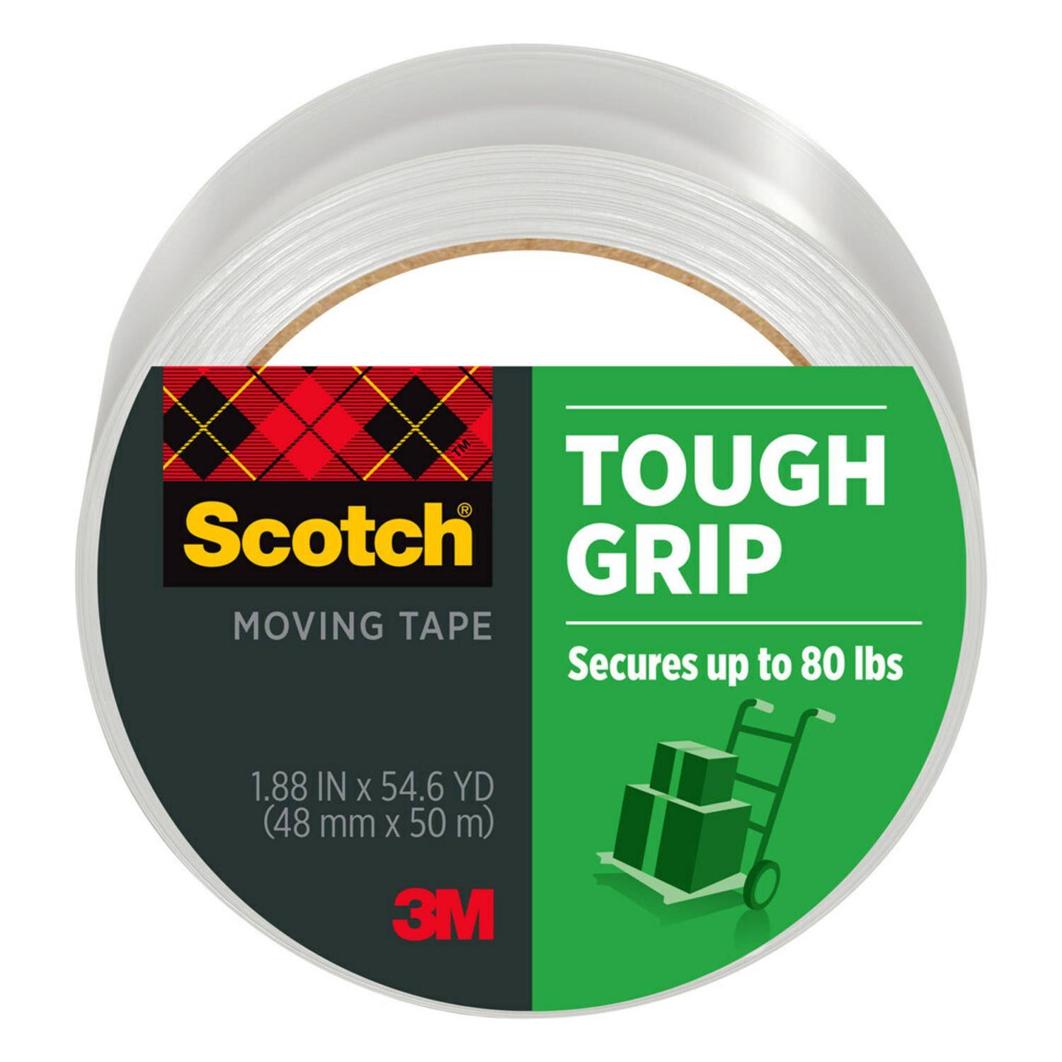TOUGH Scotch GRIP MOVING TAPE Secures up to 80 lbs 1.88 IN X 54.6 YD (48 mm X 50 m) 3M