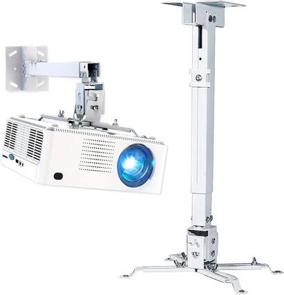 Front. 5 CORE - 5Core Universal 360° Swivel TILT HD Projector Mount Ceiling Wall Holder 66 lbs - White.