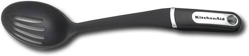 Front Standard. KitchenAid - Cook's Series Nylon Slotted Spoon - Black.