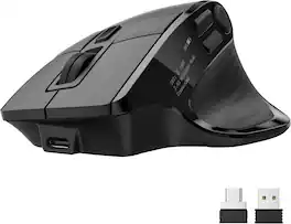 Acer - Wireless Mouse for Laptop, Bluetooth Computer Mouse Ergonomic for 4 Devices(2.4Ghz+BT 5.2+Wired),Suitable for M&L hand - Wireless - Black