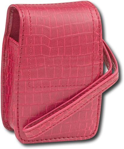 Angle Standard. Init™ - Small Croc-Embossed Digital Camera Case - Red.