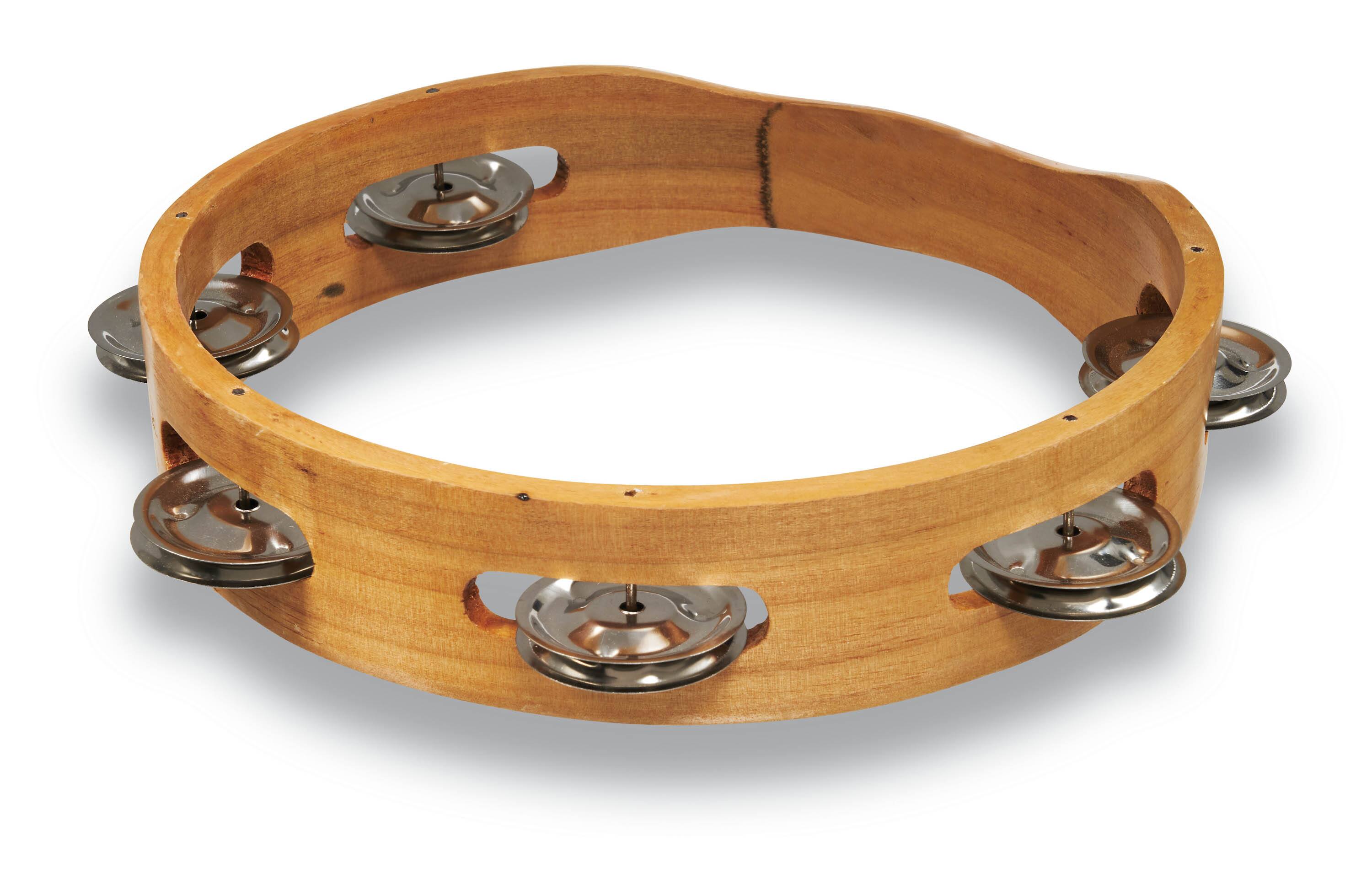 Left. Latin Percussion - CP Single Row Tambourine Steel, 8".