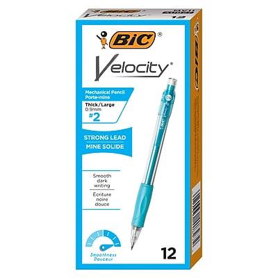 BIC Velocity
Mechanical Pencil
Porte-mine
0.9mm
#2
STRONG LEAD
MINE SOLIDE
Smooth writing
Ecriture douce
Smoothness
Douceur
12