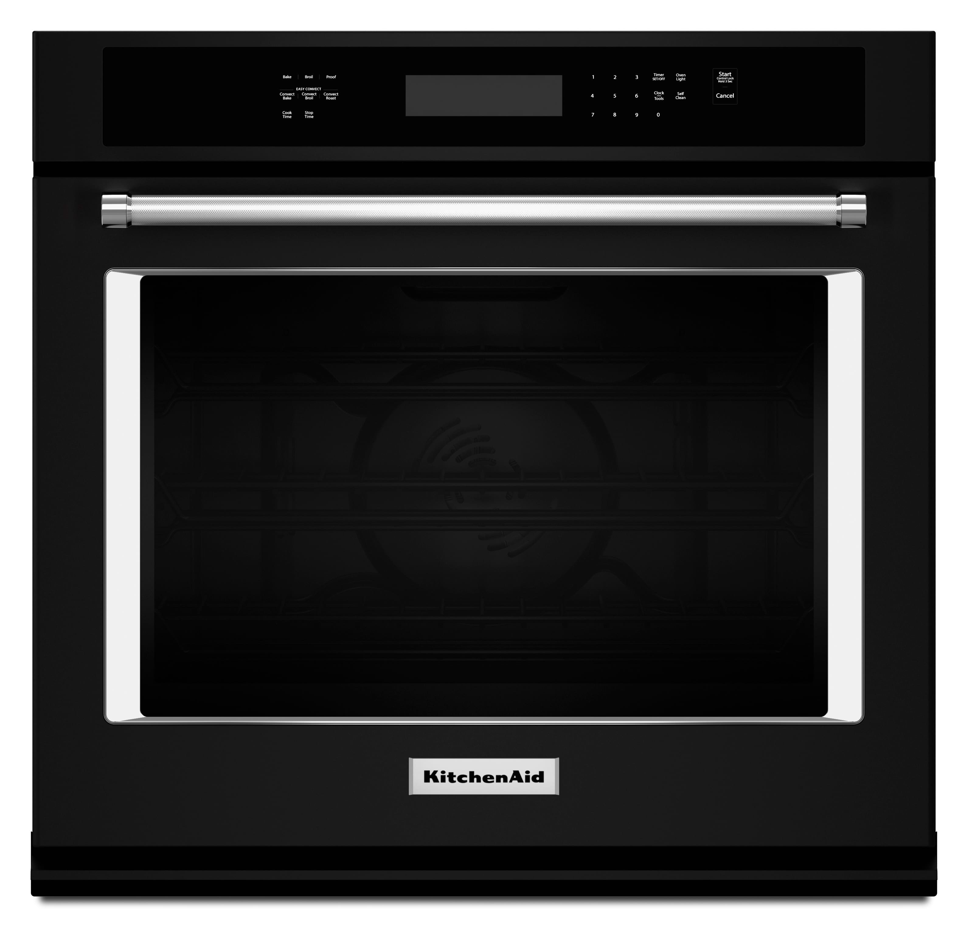 Front. KitchenAid - 27" Built-In Single Electric Convection Wall Oven.