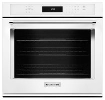 KitchenAid - 30" Built-In Single Electric Convection Wall Oven - White - Front_Zoom
