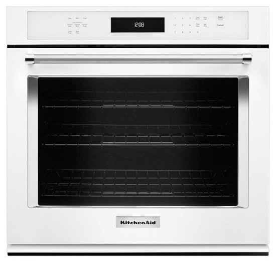 KitchenAid – 30″ Built-In Single Electric Convection Wall Oven – White