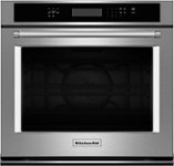 Front Zoom. KitchenAid - 30" Built-In Single Electric Convection Wall Oven - Stainless Steel.