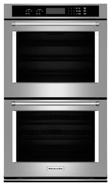 Kitchenaid 27 Built In Double Electric Wall Oven Stainless Steel Kodt107ess Best Buy