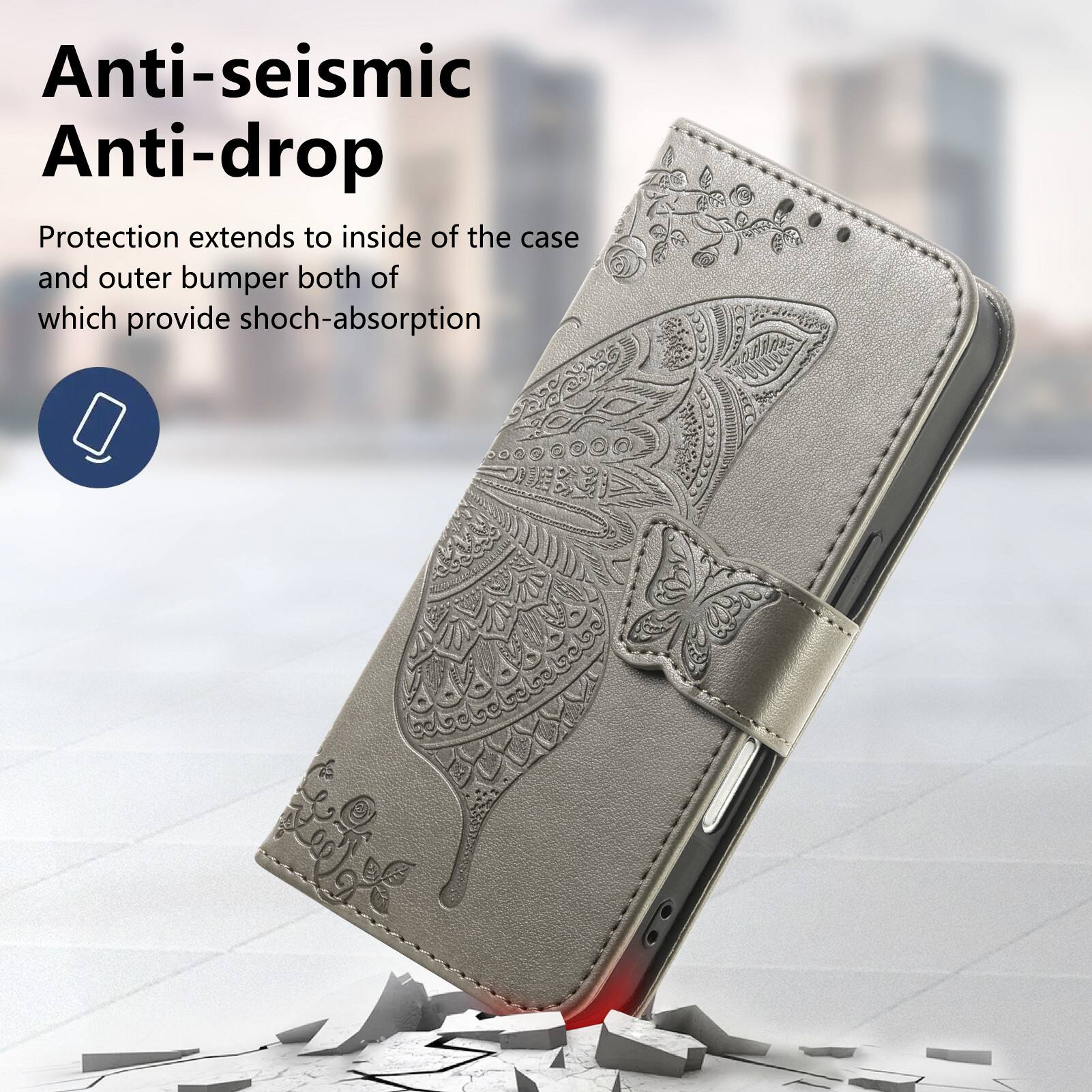 Anti-seismic Anti-drop Protection extends to inside of the case and outer bumper both of which provide shock-absorption
