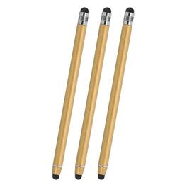 Unique Bargains - 3pcs Stylus Pens for Touch Screens, 2 in 1 High Sensitivity Universal Pen Capacitive Stylus for Phone Tablets Laptop - Gold