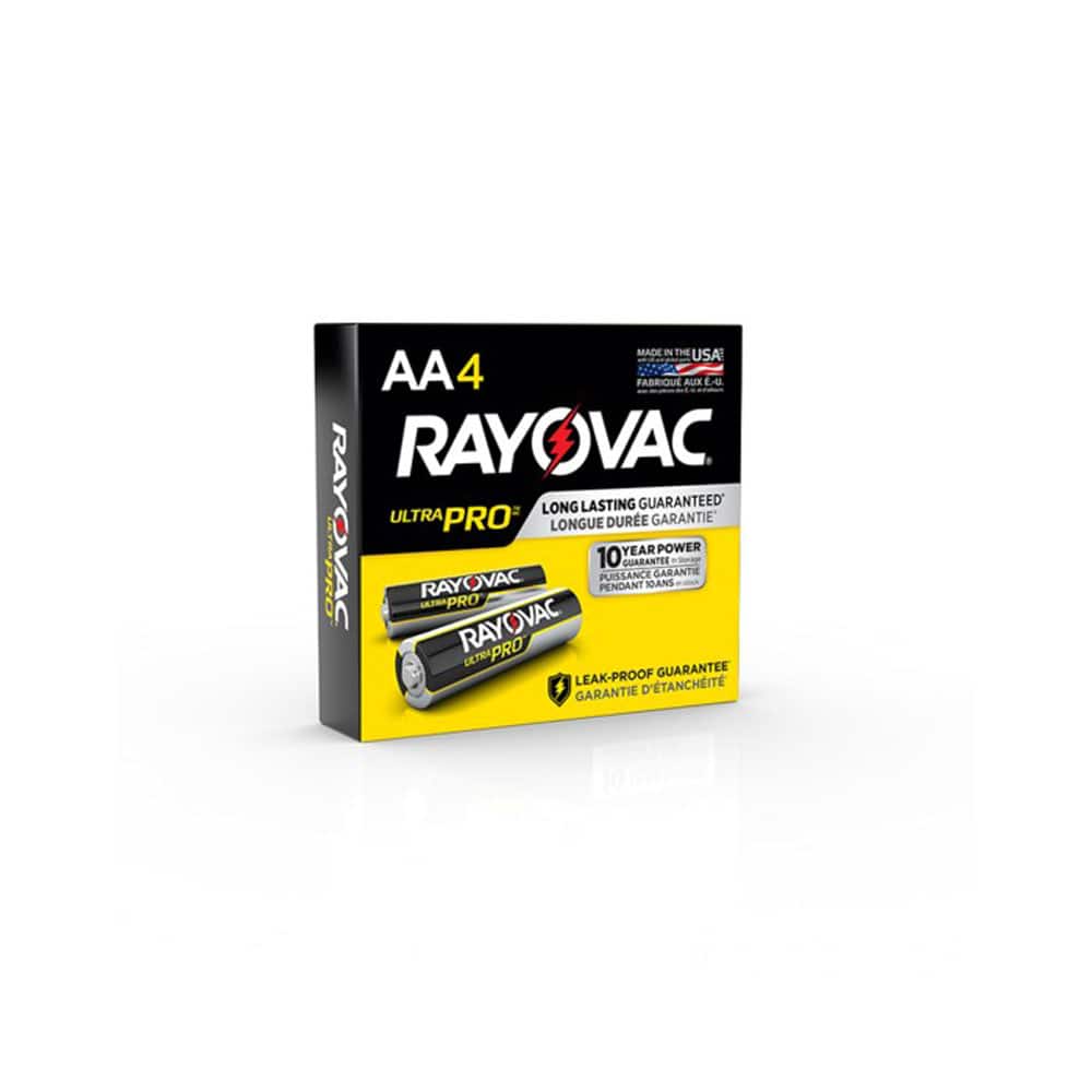Rayovac - ALAA-4BXJ Ultra Pro Industrial Mercury Free Alkaline AA Battery (4 Pack)