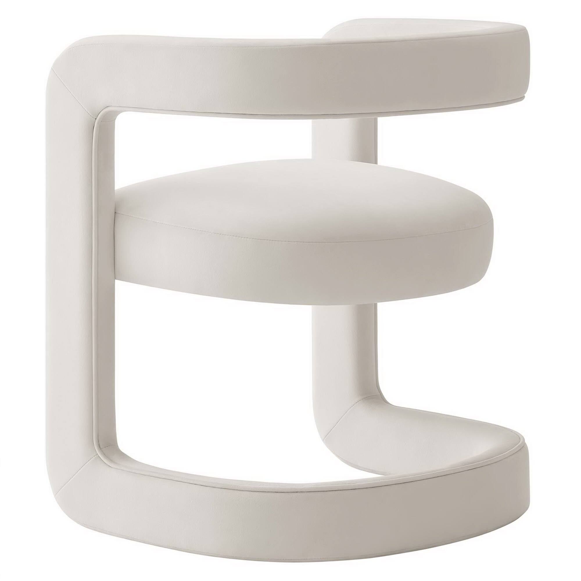 Alt View 4. Modway - Winslow Performance Velvet Barrel Accent Chair by Modway - Alabaster.