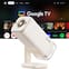 Aurzen - Portable Projector, Built-in Google TV, USB-C Powered, Flexible Stand, TOF Auto Focus, 300 ANSI Lumens - Off-White