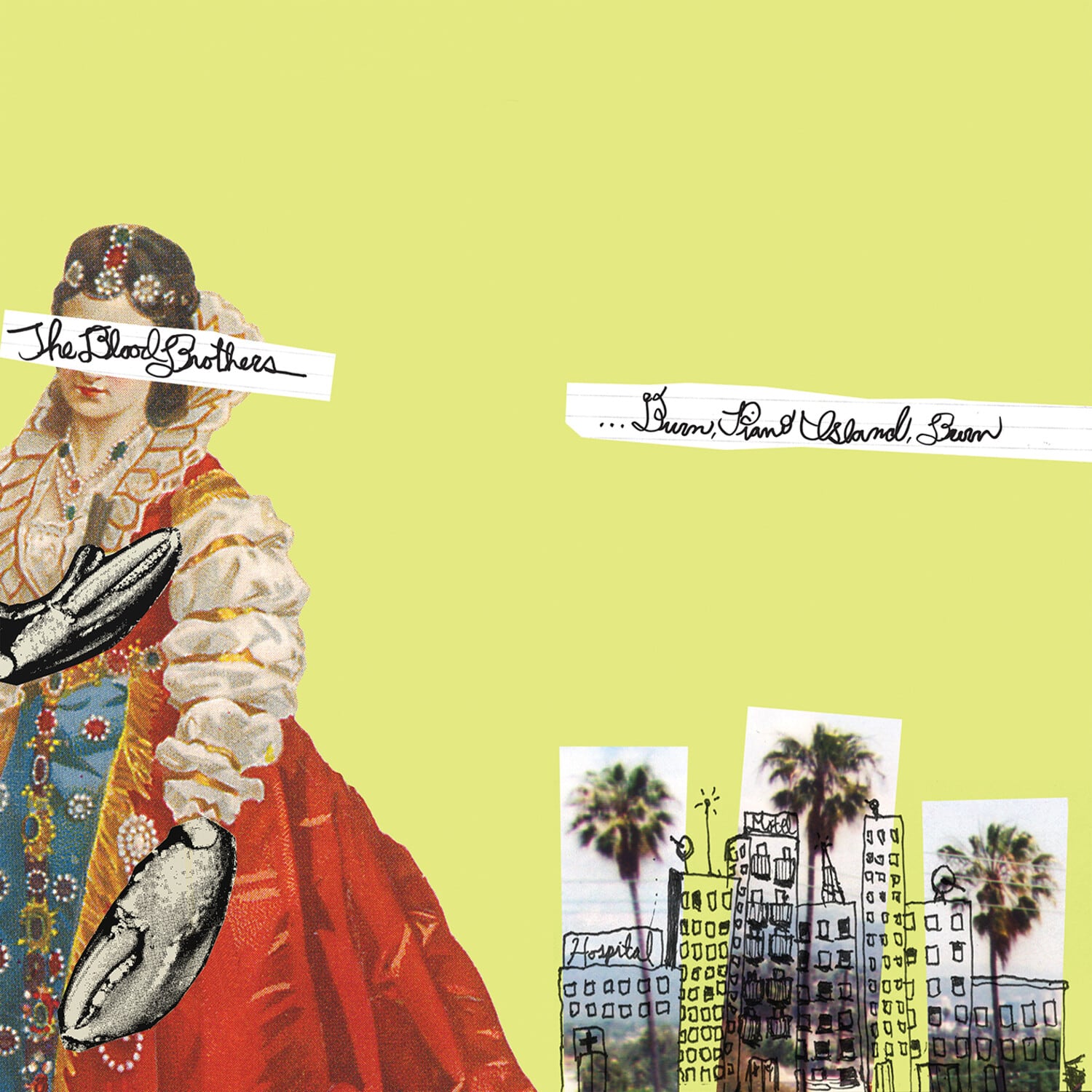 The Blood Brothers - Burn, Piano Island, Burn (Deluxe Ed.) Yellow w/Pink & Black Splatter  - VINYL LP