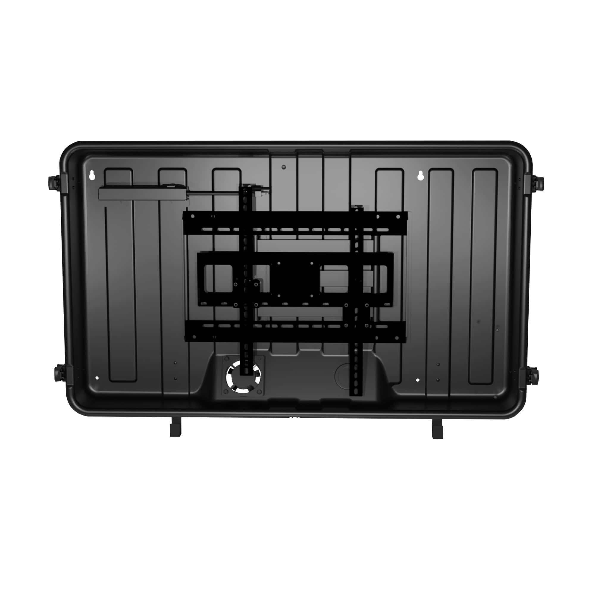 Alt View 12. Storm Shell - Deluxe Weatherproof 44” Outdoor TV Enclosure with Full Motion TV Mount Included - Black.