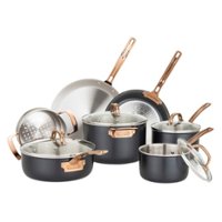 Viking - 3-Ply 11 Piece Cookware Set - Black & Copper - Angle_Zoom