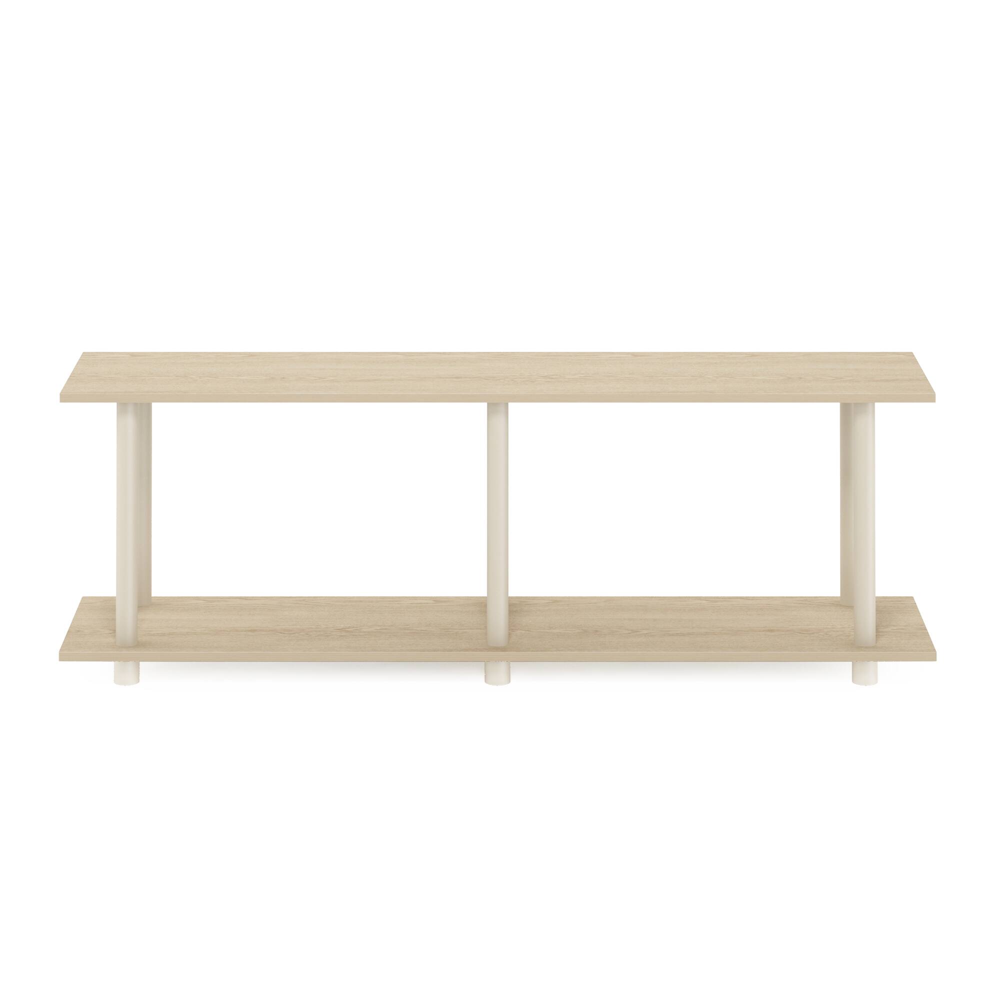 Alt View 2. Furinno - Turn-N-Tube No Tools Modern Rectangle Side Table, Bauhaus Oak/Beige - Bauhaus Oak/Beige.