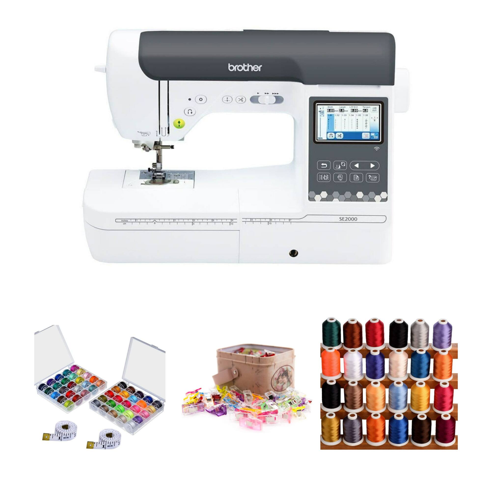Brother - SE2000 Sewing and Embroidery Machine with LCD Display with Sewing Bundle