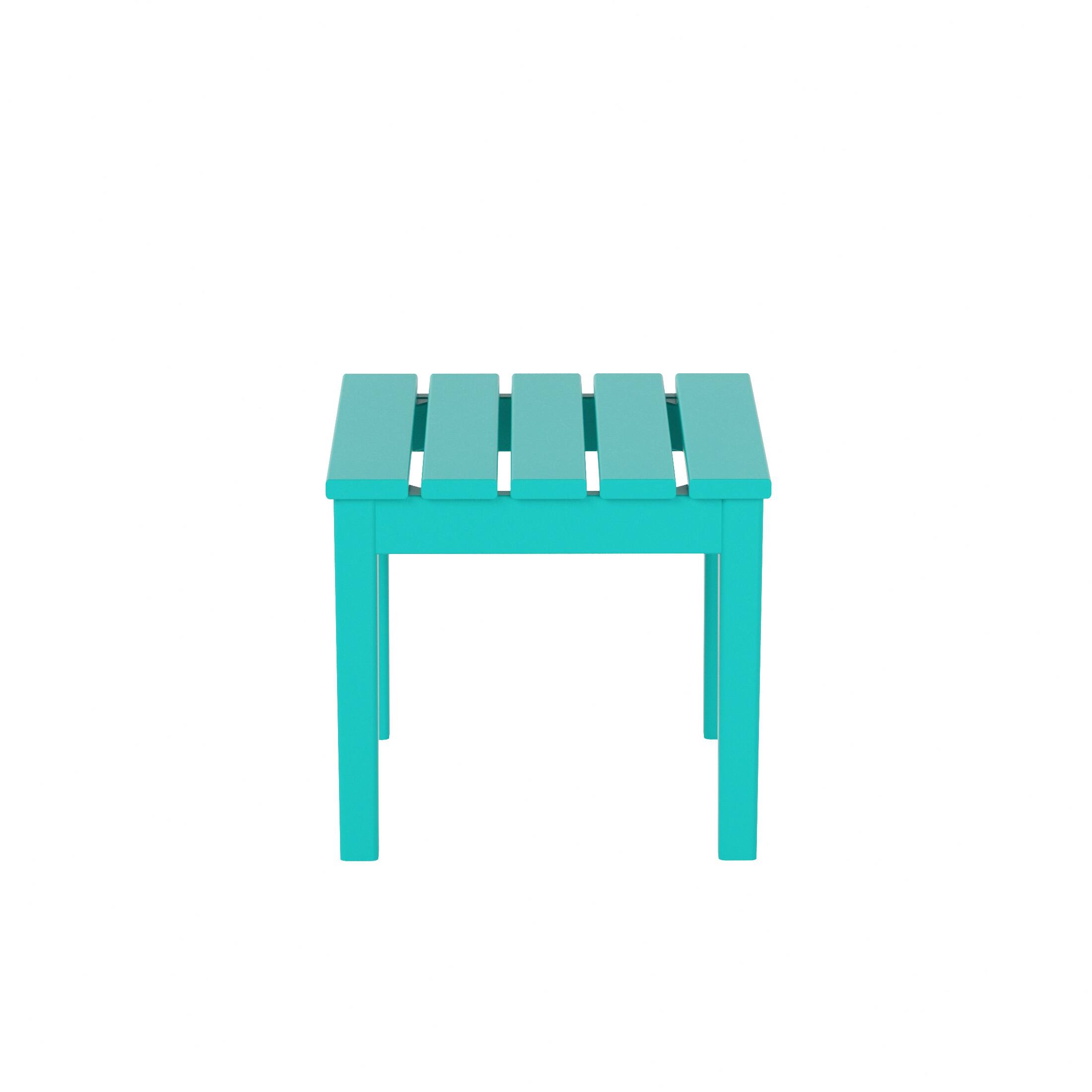 Back. WestinTrends - WestinTrends Ashore Outdoor Patio Modern Adirondack Side Table - Turquoise.