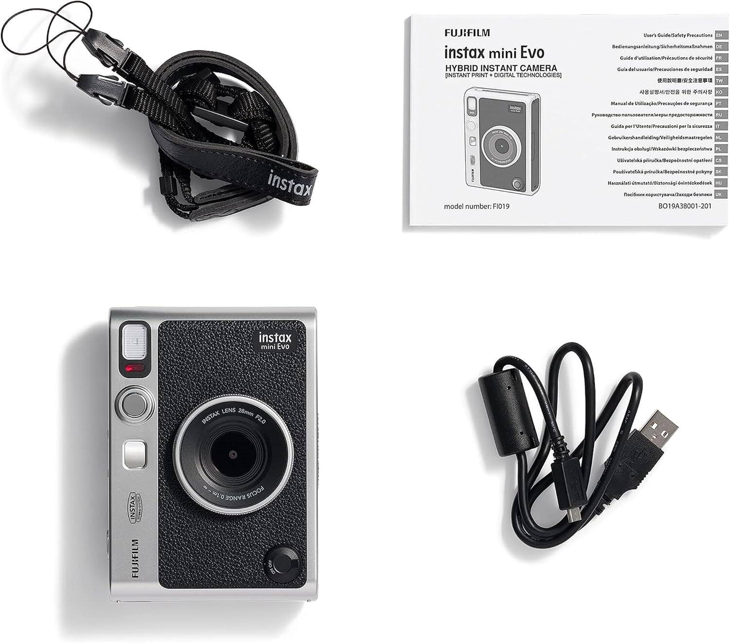 Fujifilm Instax Mini EVO Instant Camera Black 16745183 - Best Buy