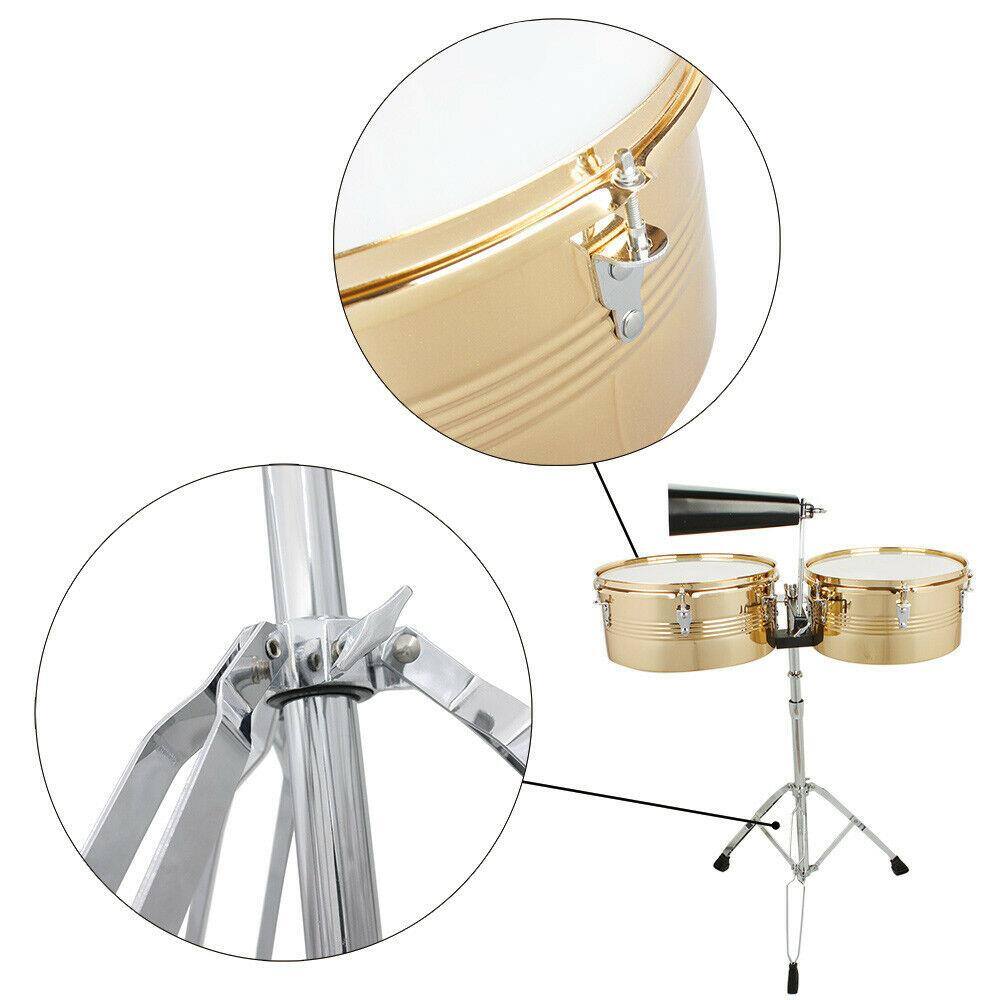 "Winado - Professional Timbales 13"" & 14"" Drum Set Latin Percussion + Stand Cowbell" price history on PriceWatchPro