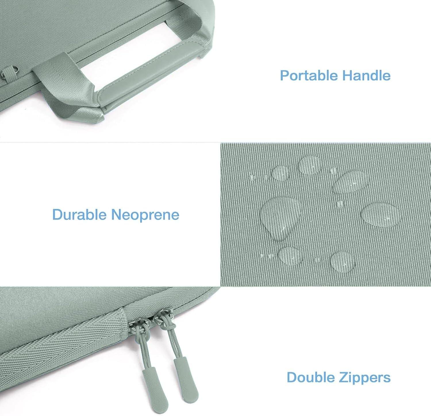 Portable Handle  
Durable Neoprene  
Double Zippers