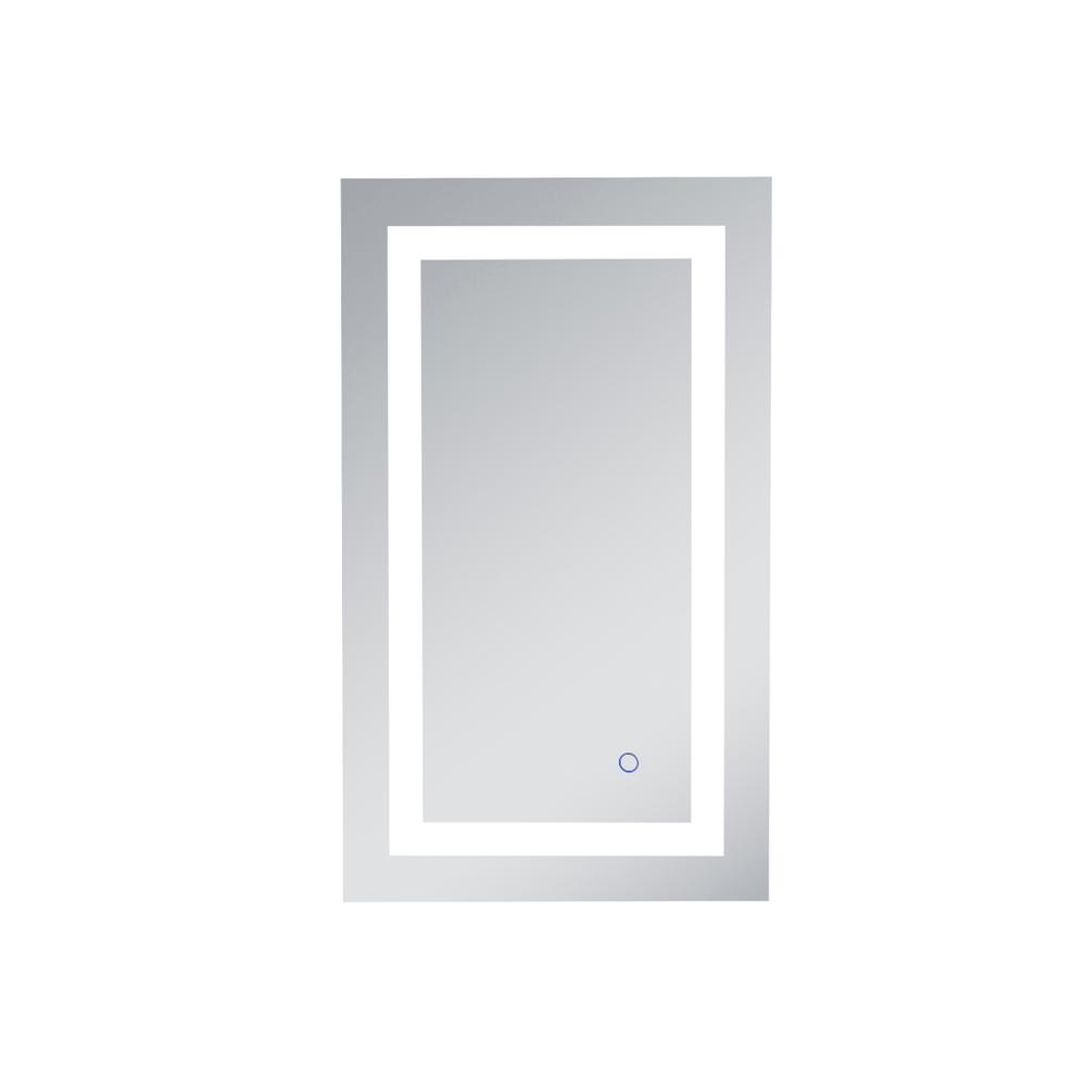 Alt View 1. Elegant Decor - Helios 18in x 30in Hardwired LED mirror - Silver.