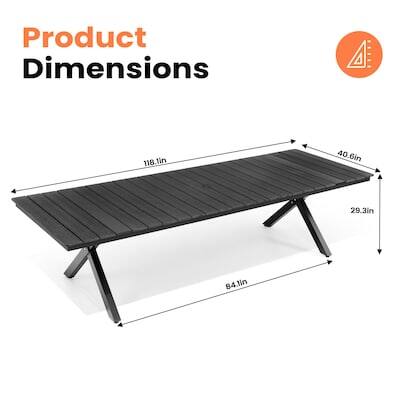 Product Dimensions: 118.1in x 40.6in x 29.3in x 84.1in