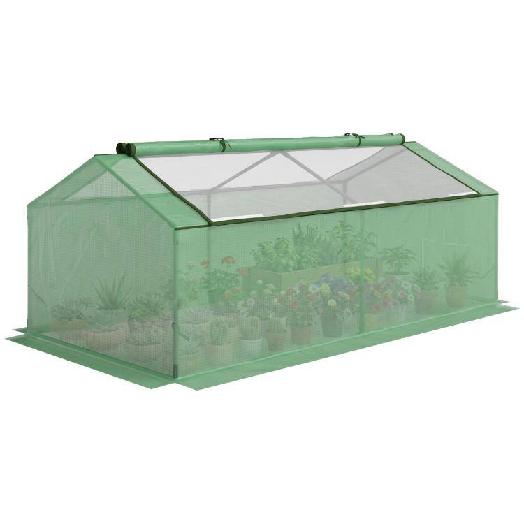 Front. PULUZ - 71 inch x 36 inch x 28 inch Mini Greenhouse Portable Hot House for Plants with Large Zipper Windows for Outdoor, Indoor - Green.