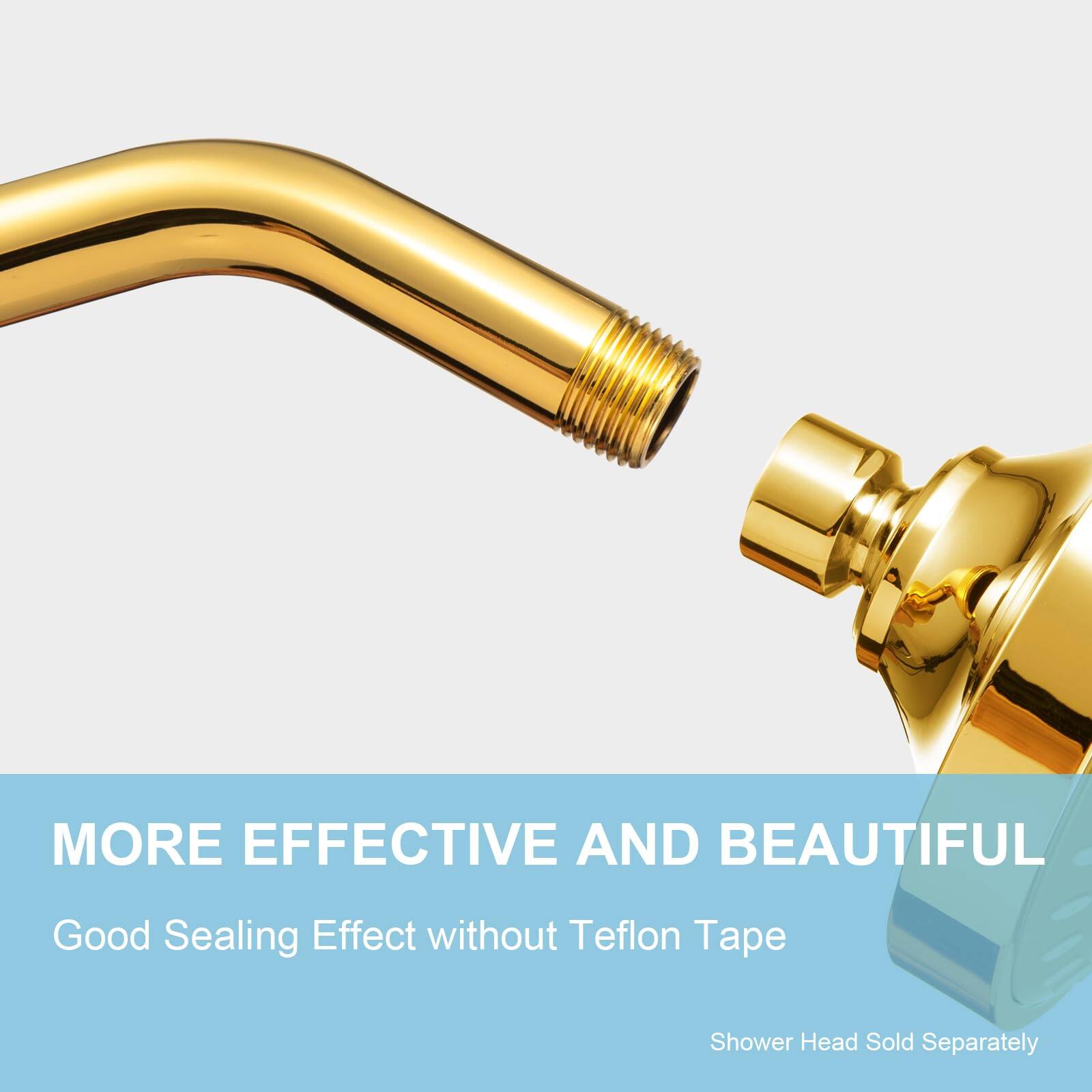 MORE EFFECTIVE AND BEAUTIFUL  
Good Sealing Effect without Teflon Tape  
Shower Head Sold Separately
