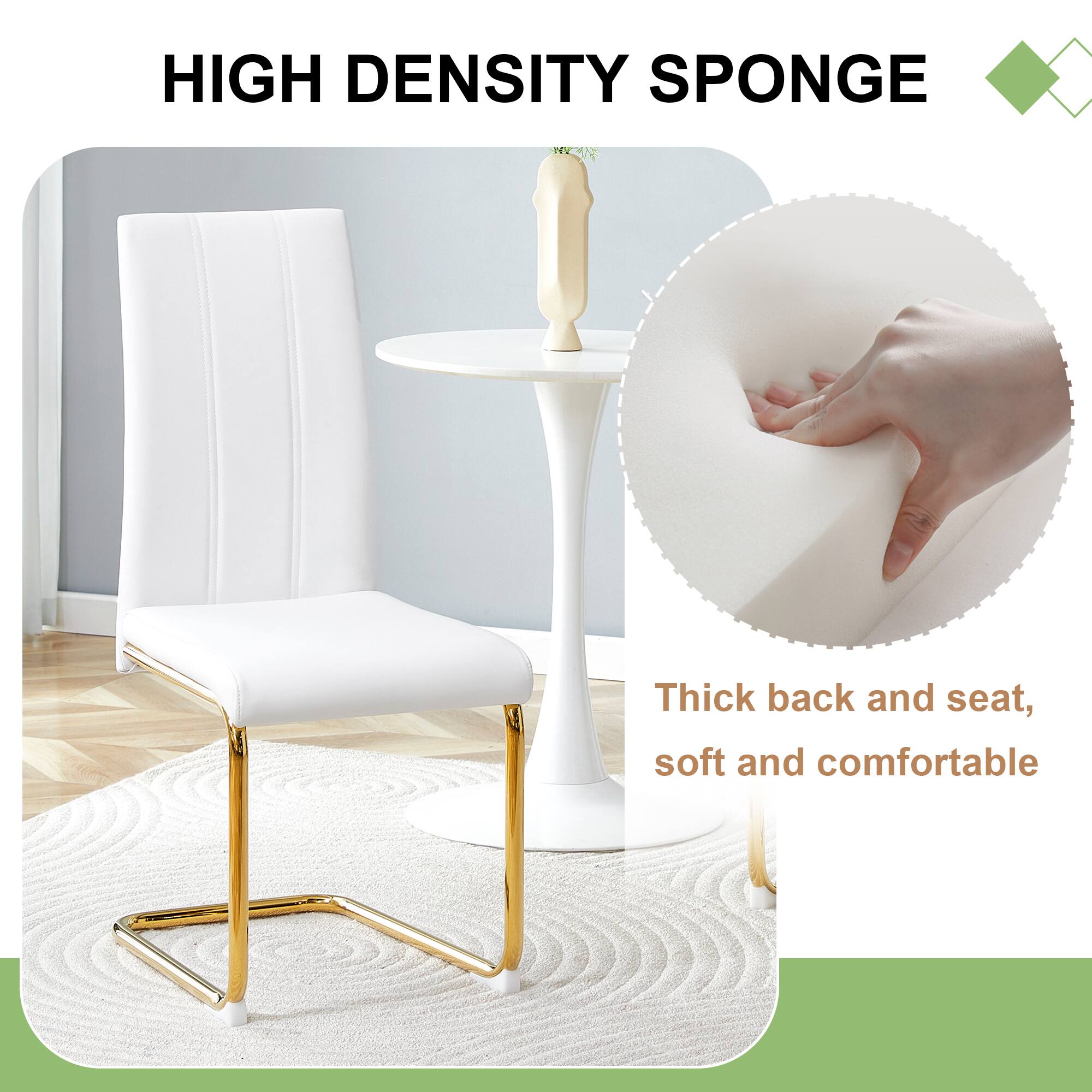 HIGH DENSITY SPONGE  
Thick back and seat, soft and comfortable