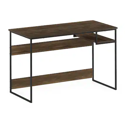 Front. Furinno - Moretti Modern Lifestyle Study Desk, 45 Inch - Columbia Walnut.