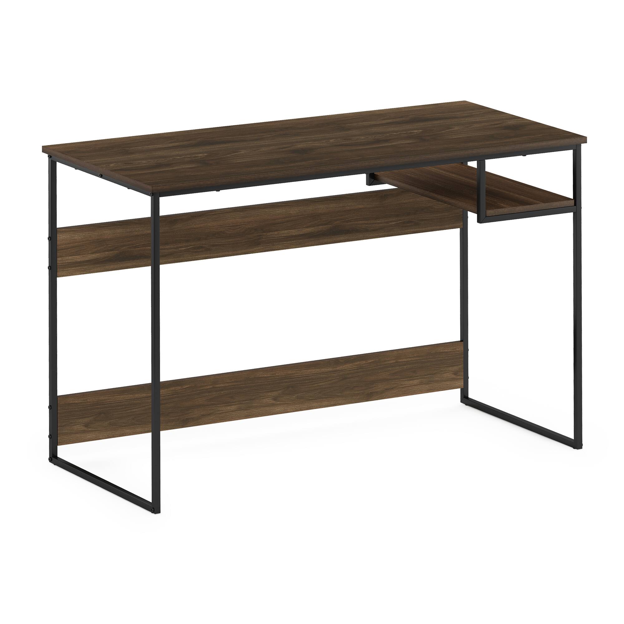 Front. Furinno - Moretti Modern Lifestyle Study Desk, 45 Inch - Columbia Walnut.