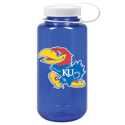 Front. Nordic Company - Royal Kansas Jayhawks 32oz. Nalgene Sustainable Wide Mouth Water Bottle - Navy.
