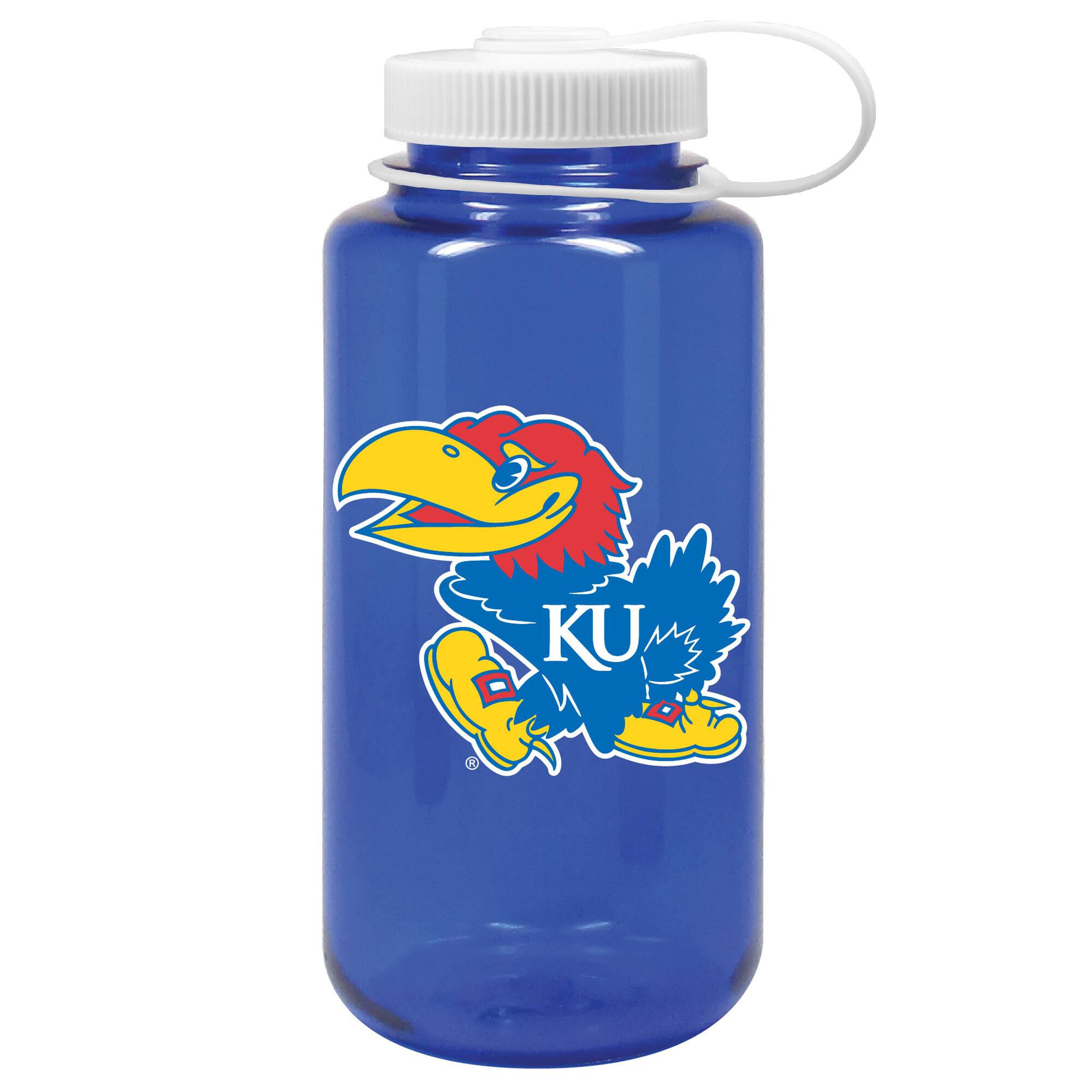 Front. Nordic Company - Royal Kansas Jayhawks 32oz. Nalgene Sustainable Wide Mouth Water Bottle - Navy.