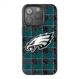 Keyscaper - NFL - Philadelphia Eagles Plaid Bling iPhone Case - 16 - Black