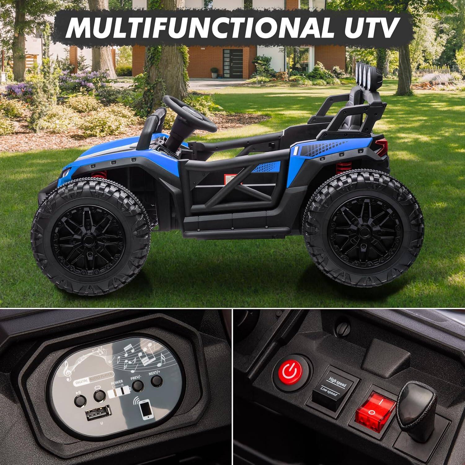 MULTIFUNCTIONAL UTV

- DIGITAL RADIO
- POWER
- PREV
- NEXT

- High Speed
- Low Speed

High Speed
Low Speed