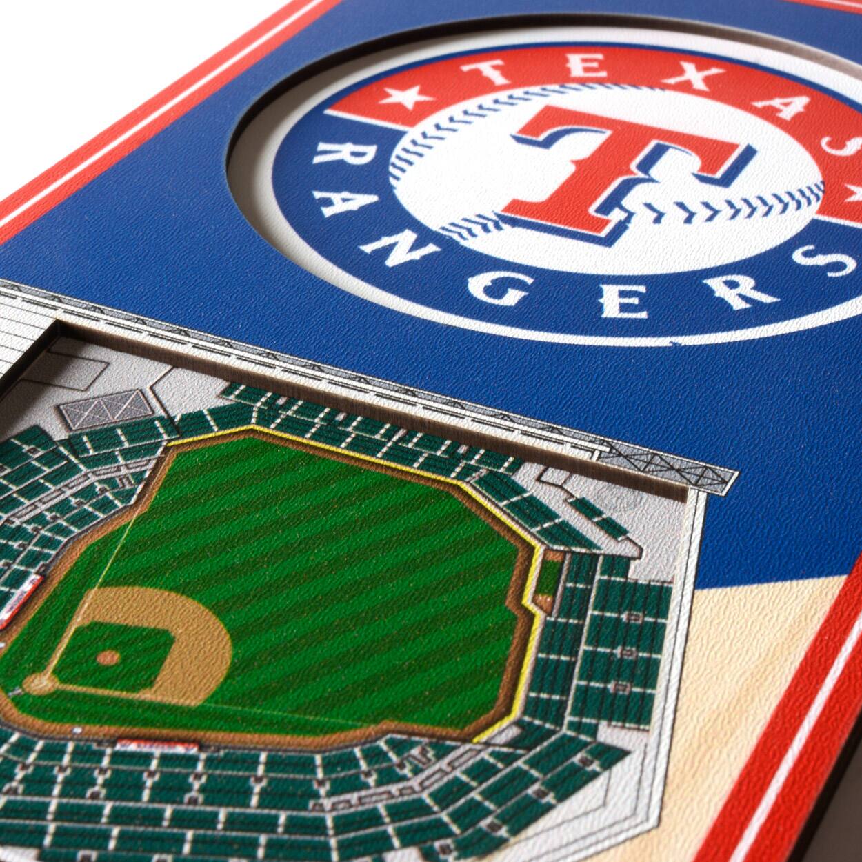 Alt View 1. YouTheFan - Texas Rangers 6'' x 19'' 3D StadiumView Banner - Multicolor.