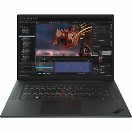 Front. Lenovo - Lenovo ThinkPad P1 Gen 6 21FV001BUS 16" Mobile Workstation - WQXGA - 165 Hz - Intel Core i7 13th Gen i7-13700H - 32 GB - Black.