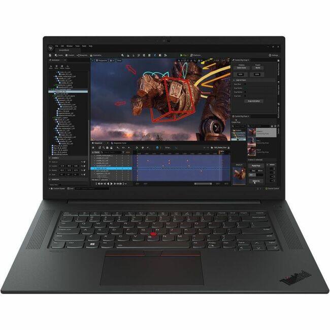 Front. Lenovo - Lenovo ThinkPad P1 Gen 6 21FV001BUS 16" Mobile Workstation - WQXGA - 165 Hz - Intel Core i7 13th Gen i7-13700H - 32 GB - Black.