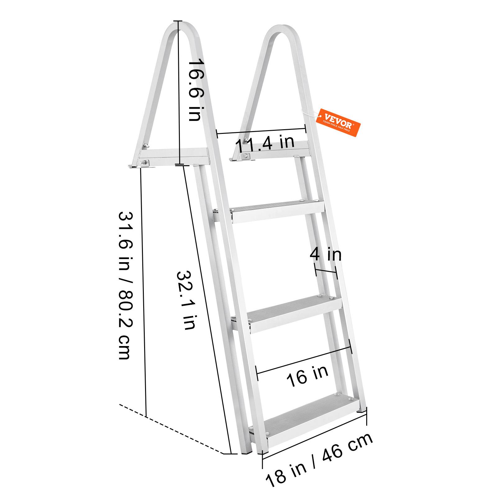 31.6 in / 80.2 cm  
16.6 in  
32.1 in  
11.4 in  
4 in  
16 in  
18 in / 46 cm