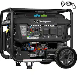 Westinghouse - 7,500/6,000-Watt Dual Fuel Gas and Propane Powered Portable EFI Generator with Remote Electric Start, CO Sensor - Black