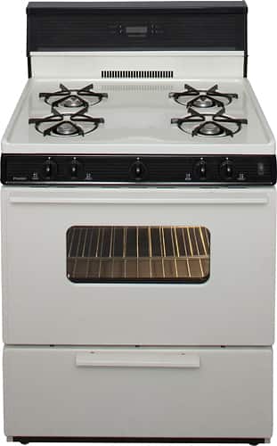 Front. Premier - 30" Freestanding Gas Range - Bisque/Biscuit.