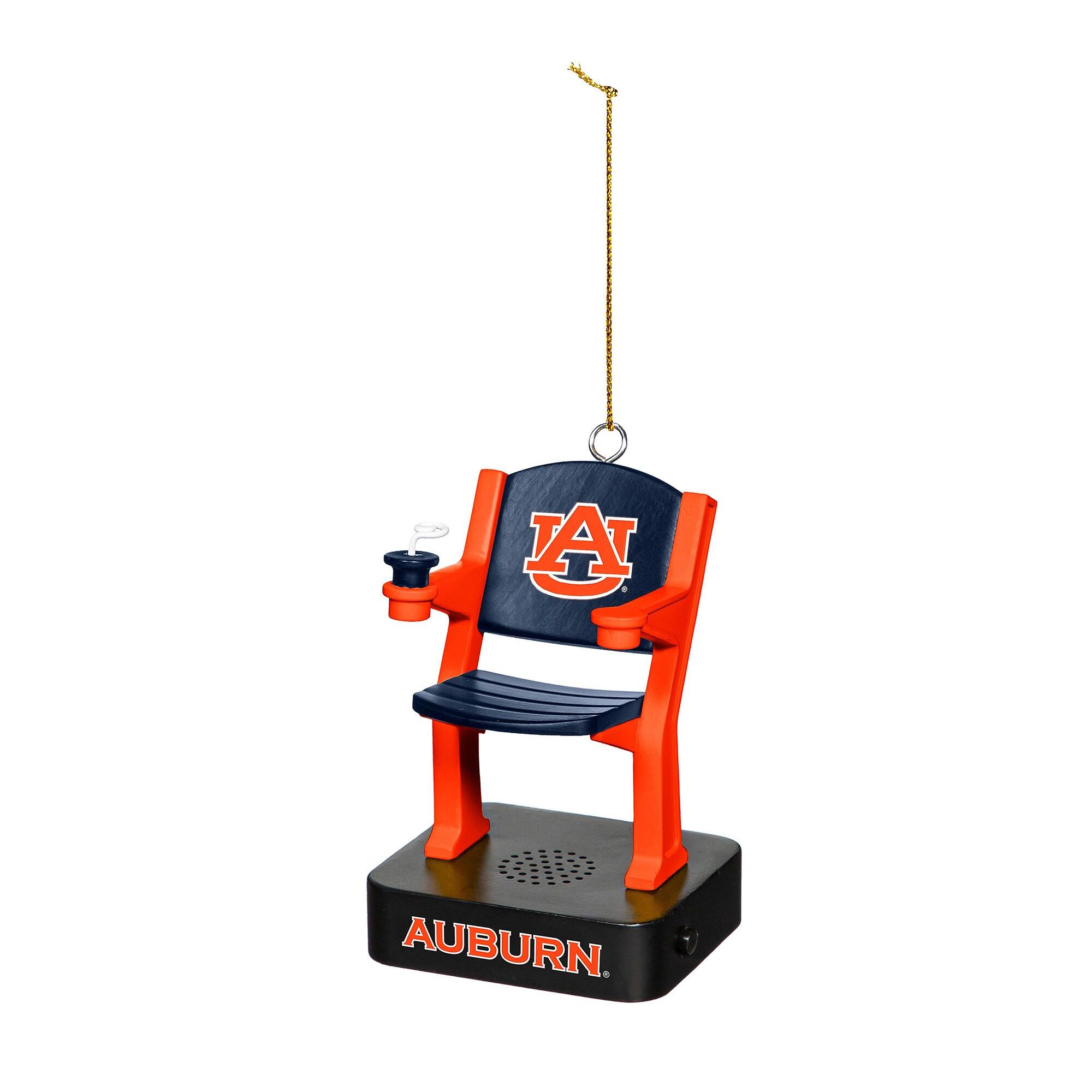 Alt View 1. Evergreen Enterprises - Auburn Tigers Stadium Seat Ornament with Sound - Multicolor.